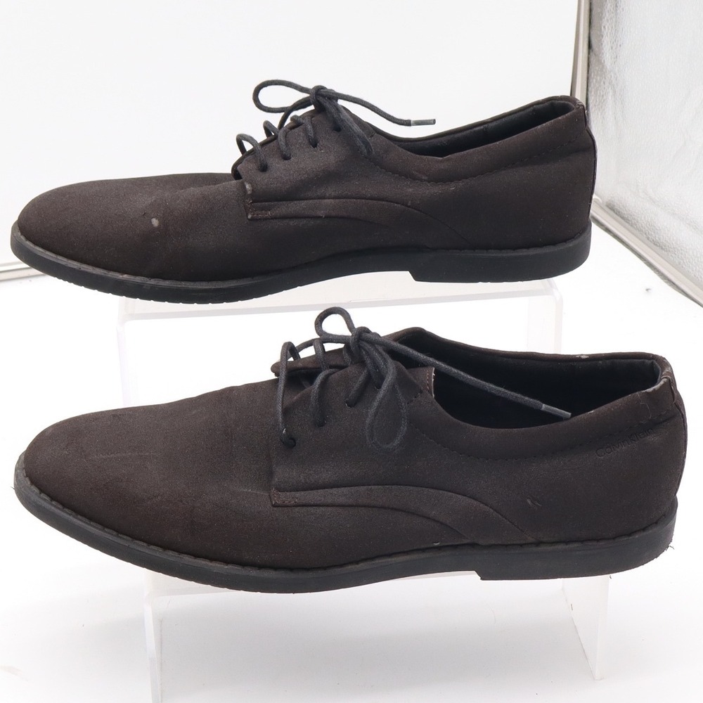 Calvin Klein Oxford Shoes Mens 10 Forester Dark Brown Lace Up Fair